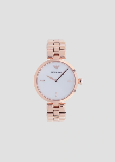 Shop Emporio Armani Steel Strap Watches - Item 50227170 In Rose Gold