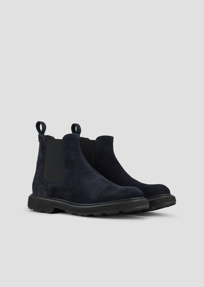 Shop Emporio Armani Ankle Boots - Item 11654595 In Midnight Blue
