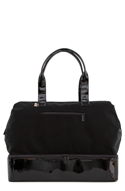 Shop Beis The Weekend Patent Travel Tote In Black