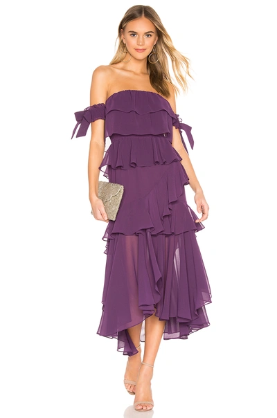 Shop Misa Isidora Dress In Purple