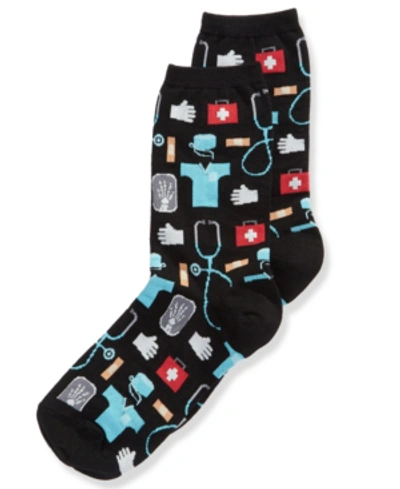 Shop Hot Sox Women's Medical-professionals Theme Crew Socks In Gents Heather