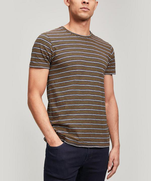 Nudie Jeans Anders Thin Stripe Cotton T-shirt In Blue | ModeSens