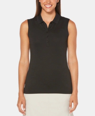 Shop Callaway Sleeveless Golf Polo In Caviar