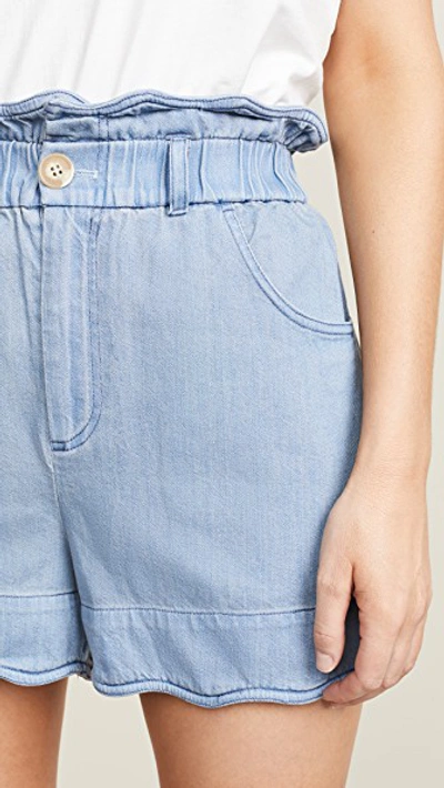 Shop Sea Dakota Scalloped Shorts In Blue