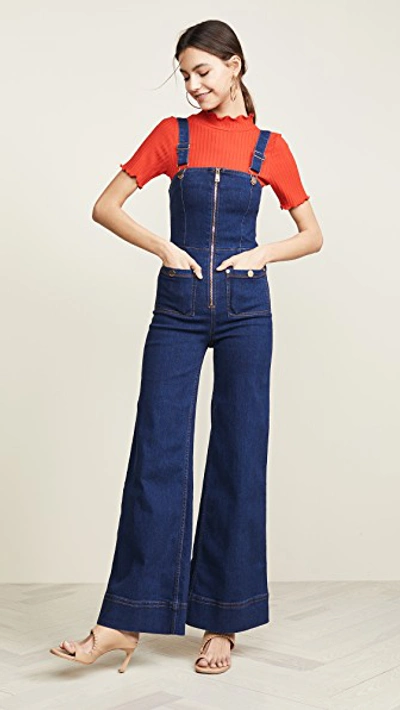 Shop Alice Mccall Quincy Overalls In Indigo