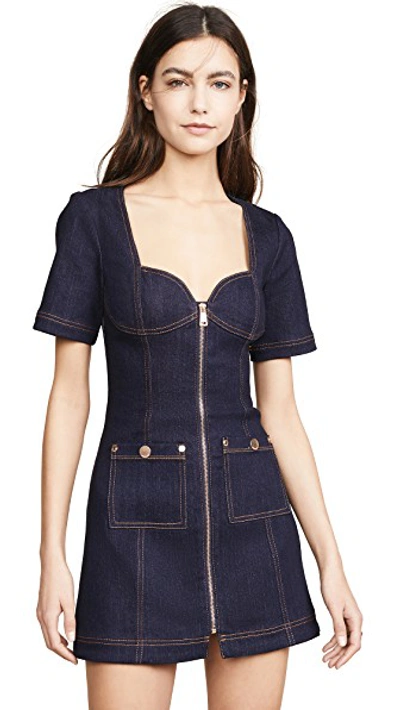 Shop Alice Mccall Bloomsbury Mini Dress In Indigo