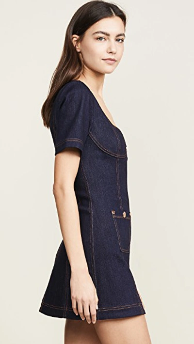 Shop Alice Mccall Bloomsbury Mini Dress In Indigo