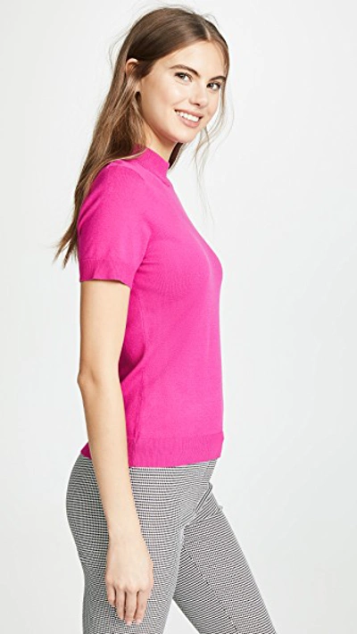 Shop Milly Mod Neck Top In Raspberry