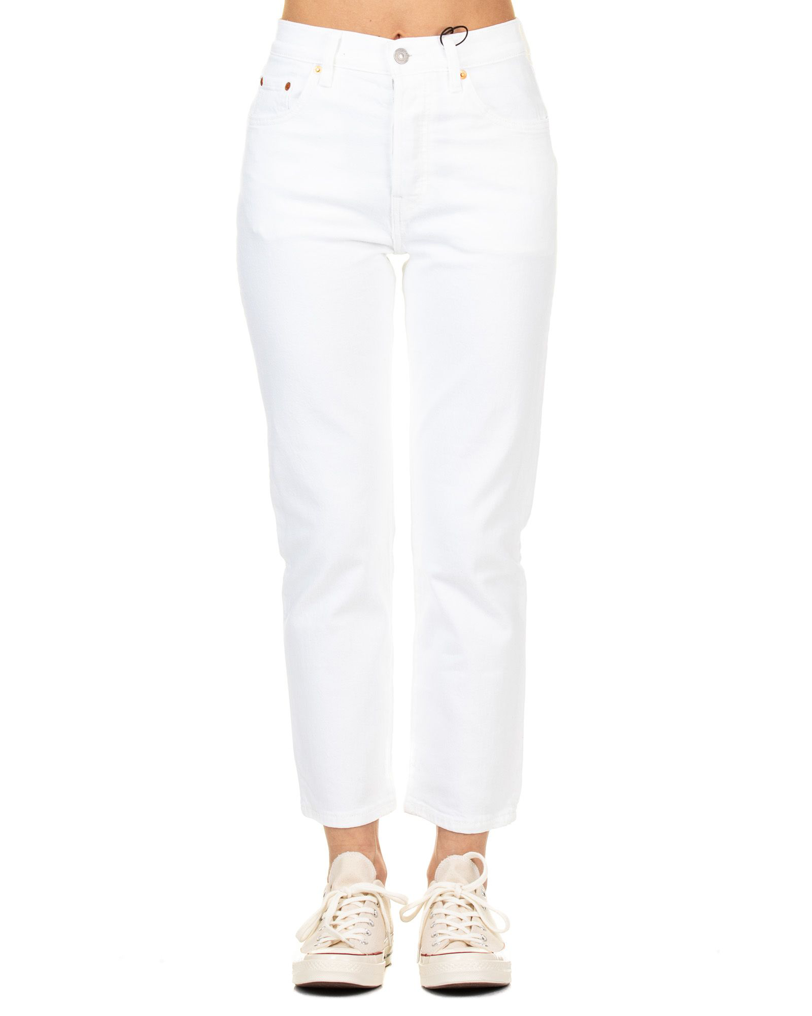 white 501 jeans