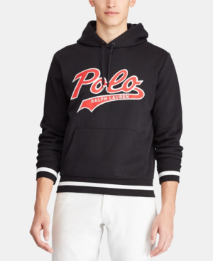 polo men's double knit hoodie