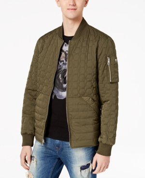 guess quilted bomber jacket