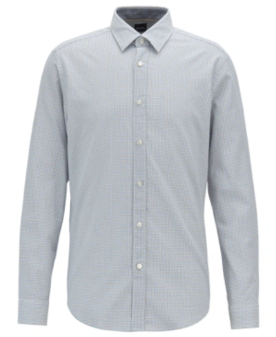 Shop Hugo Boss Boss Men's Lukas Regular-fit Cotton Shirt In Light Beige