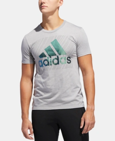 Shop Adidas Originals Adidas Men's Climalite Logo T-shirt In Mgh/blues