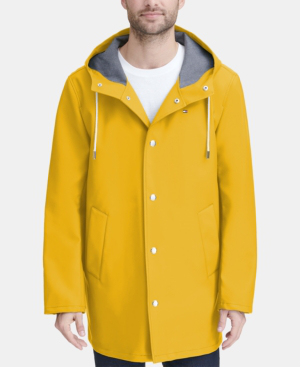 tommy hilfiger yellow rain jacket