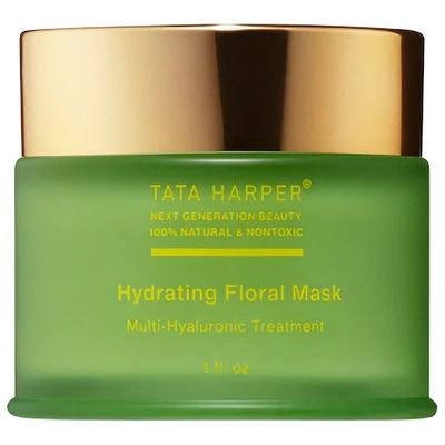Shop Tata Harper Hydrating Hyaluronic Acid Floral Mask For Dewy Skin 1 oz/ 30 ml