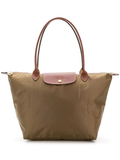 Shop Longchamp Le Pliage Large Tote In Green
