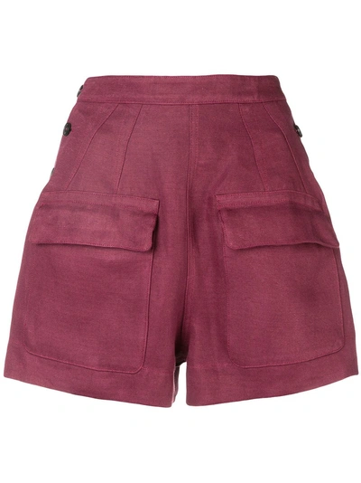 Shop Golden Goose Deluxe Brand Flap Pocket Shorts - Red