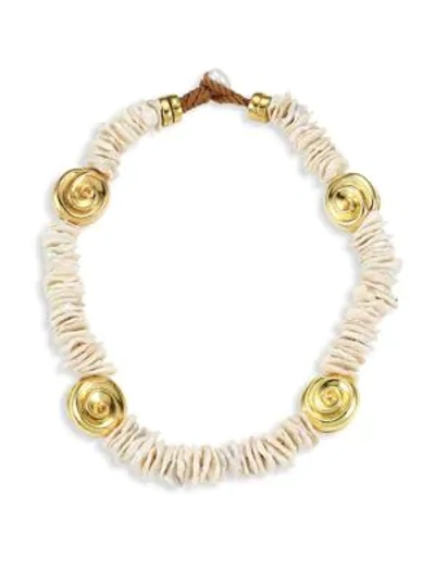 Shop Lizzie Fortunato Aphrodite Goldplated & Freshwater Pearl Collar Necklace