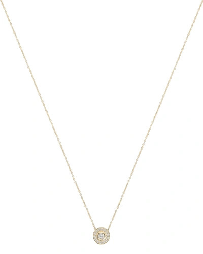 Shop Zoë Chicco Round Diamond Pendant Necklace In Gold