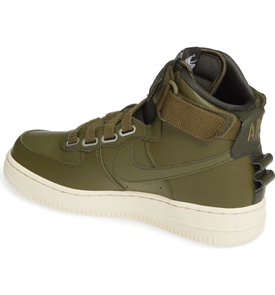 Shop Nike Air Force 1 High Utility Sneaker In Olive Canvas