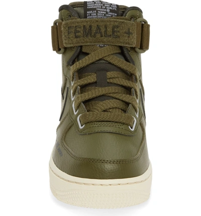 Shop Nike Air Force 1 High Utility Sneaker In Olive Canvas