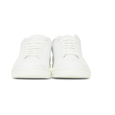 Shop Moschino White Teddy Patch Sneakers In 10a White