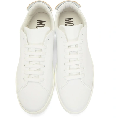 Shop Moschino White Teddy Patch Sneakers In 10a White