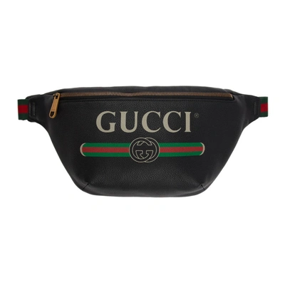 GUCCI 黑色中号徽标腰包