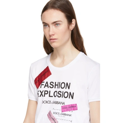 Shop Dolce & Gabbana Dolce And Gabbana White Fashion Explosion T-shirt