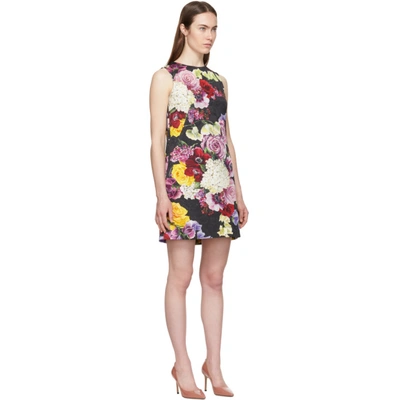 Shop Dolce & Gabbana Dolce And Gabbana Black And Pink Ortansia Brocade Dress In Hnw86 Pink