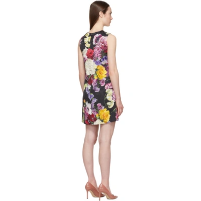 Shop Dolce & Gabbana Dolce And Gabbana Black And Pink Ortansia Brocade Dress In Hnw86 Pink