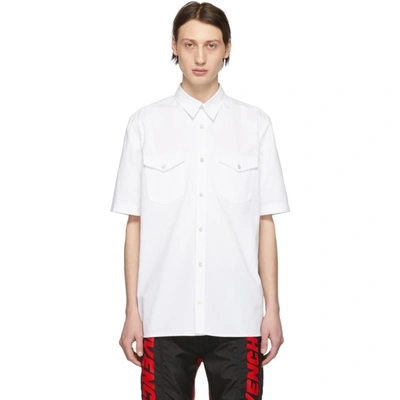 Shop Givenchy White Denim Webbing 4g Shirt In 100 White