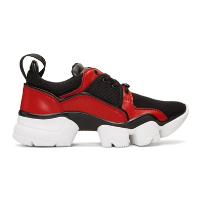 Shop Givenchy Black And Red Jaw Low Sneakers