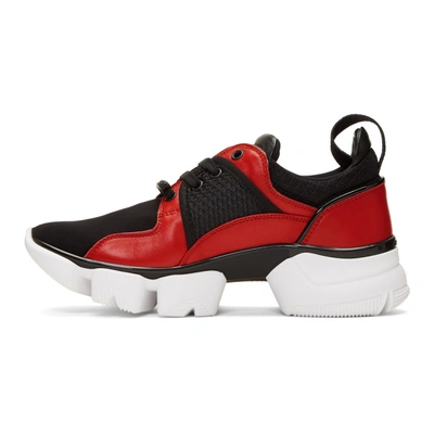 Shop Givenchy Black And Red Jaw Low Sneakers