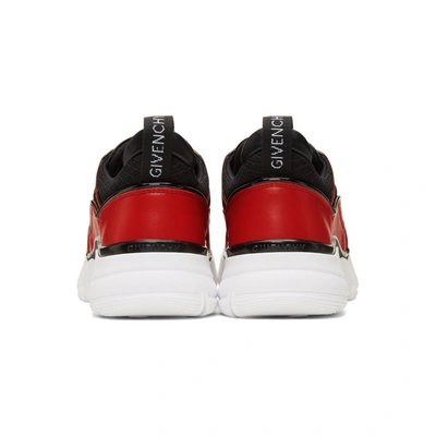 Shop Givenchy Black And Red Jaw Low Sneakers