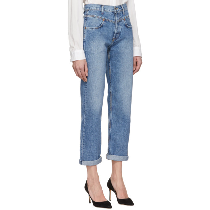 redone double yoke jeans