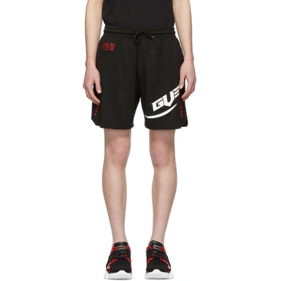 Shop Givenchy Black Sports Printed Shorts In 001 Black