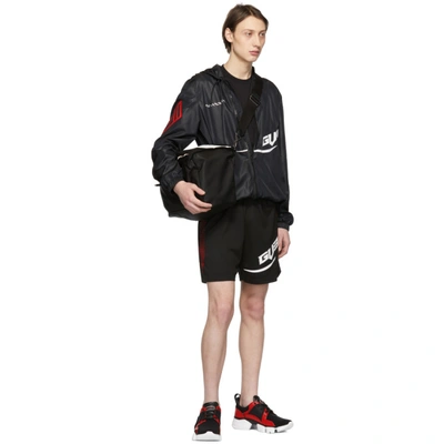 Shop Givenchy Black Sports Printed Shorts In 001 Black