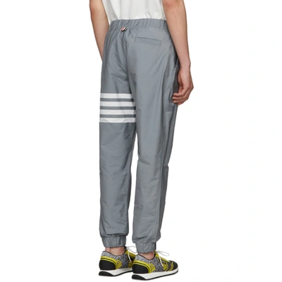 Shop Thom Browne Grey Swim Tech 4-bar Lounge Pants In 035 Medgry