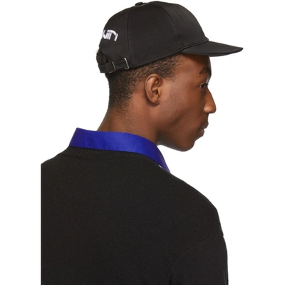 Shop Lanvin Black Nylon Logo Baseball Cap In 10 Black