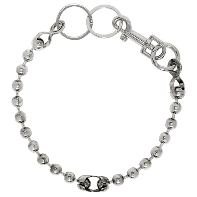 Shop Martine Ali Silver Core Broken Ball Chain Necklace