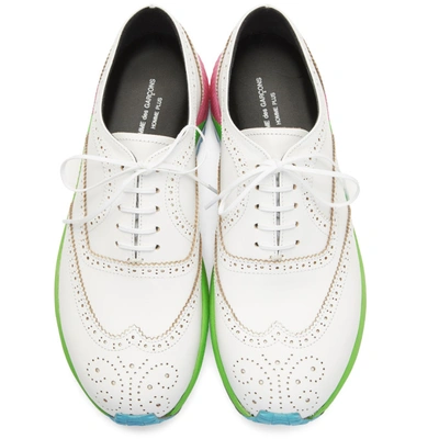 Shop Comme Des Garçons Homme Deux Comme Des Garcons Homme Plus White Wingtip Brogues