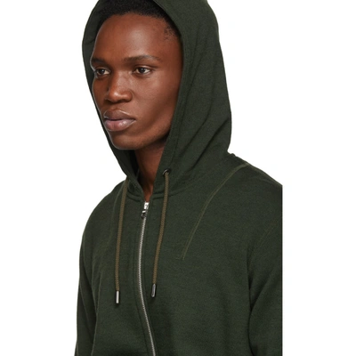 Shop Junya Watanabe Khaki Wool Backpile Hoodie In 1 Khaki/gre