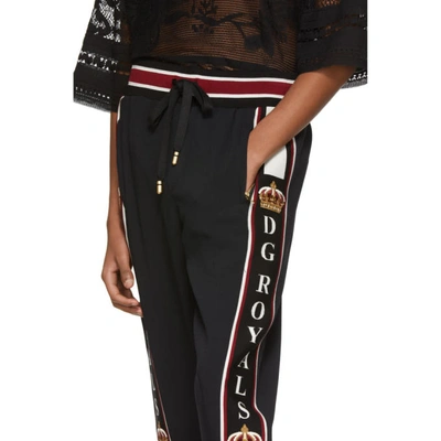 Shop Dolce & Gabbana Black 'dg Royals' Lounge Pants