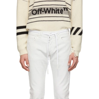OFF-WHITE 灰白色常规版紧身牛仔裤