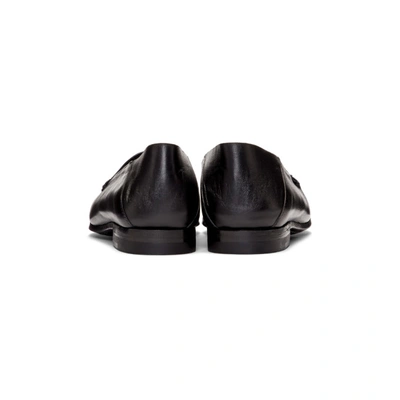 Shop Saint Laurent Black Roxy Folded Slippers In 1000 Black