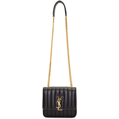 Shop Saint Laurent Black Medium Vicky Bag In 1000 Black