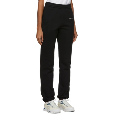 Shop Off-white Black Logo Lounge Pants In Black/white