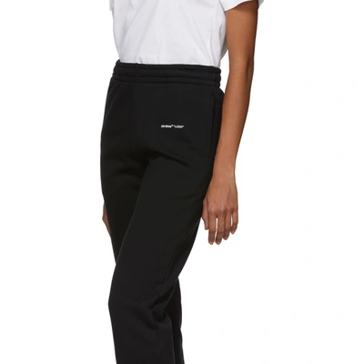 Shop Off-white Black Logo Lounge Pants In Black/white