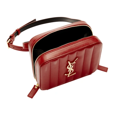 Shop Saint Laurent Red Vicky Belt Pouch